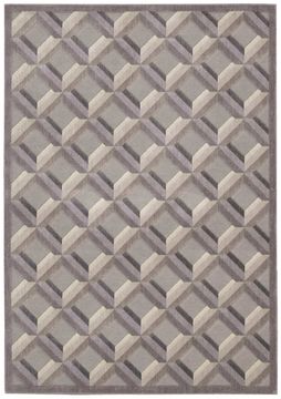 Nourison GRAPHIC ILLUSIONS Grey 2'3" X 3'9" Area Rug 99446160706 805-98602