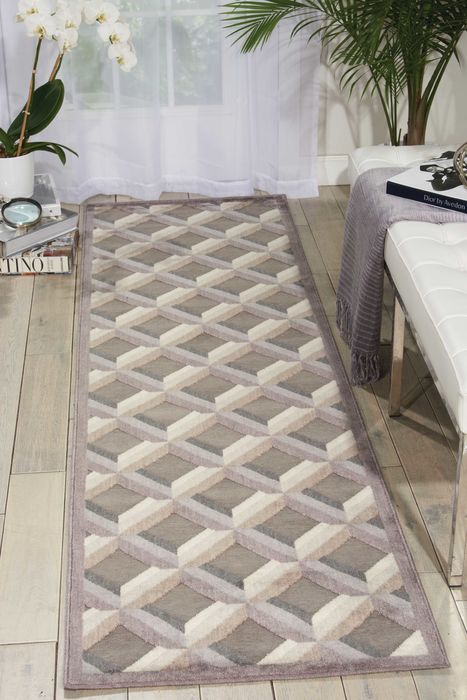 Nourison GRAPHIC ILLUSIONS Grey Runner 23 X 80 Area Rug 99446160720 805-98603 Image 1