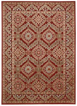 Nourison GRAPHIC ILLUSIONS Red Rectangle 5x7 ft acrylic Carpet 98619