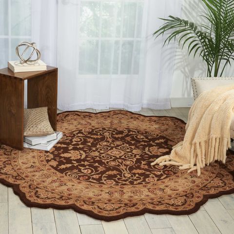 Nourison HERITAGE HALL Brown Star 60 X 60 Area Rug 99446582188 805-98659 Image 1