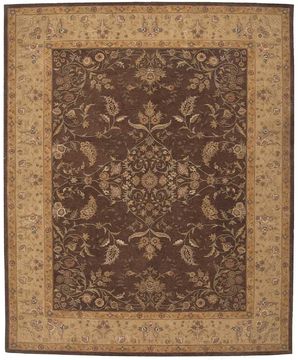 Nourison Heritage hall Brown Rectangle 8x10 ft Wool Carpet 98660