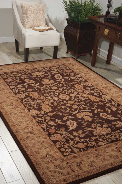 Nourison HERITAGE HALL Brown 99 X 139 Area Rug 99446040473 805-98664 Image 1