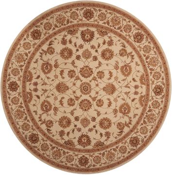 Nourison HERITAGE HALL Beige Round 9 ft and Larger Wool Carpet 98674