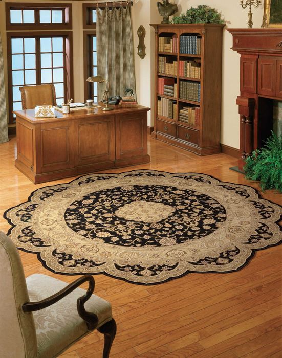 Nourison HERITAGE HALL Black Star 60 X 60 Area Rug 99446582638 805-98682 Image 1