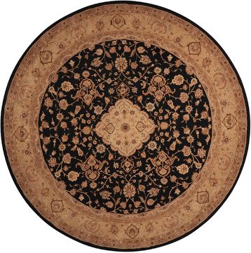 Nourison HERITAGE HALL Black Round 9 ft and Larger Wool Carpet 98686