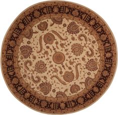 Nourison HERITAGE HALL Beige Round 9'0" X 9'0" Area Rug 99446720955 805-98709