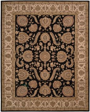 Nourison HERITAGE HALL Black Rectangle 8x10 ft Wool Carpet 98718
