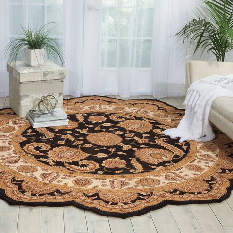 Nourison HERITAGE HALL Black Round 90 X 90 Area Rug 99446721044 805-98721 Image 1