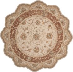 Nourison HERITAGE HALL Beige Star 6'0" X 6'0" Area Rug 99446012814 805-98728