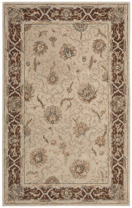 Brown Nourison Heritage Hall Rectangle Rug 5-Feet 6-Inch by 8-Feet 6-Inch 