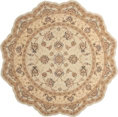 Nourison HERITAGE HALL Beige Star 5 to 6 ft Wool Carpet 98739