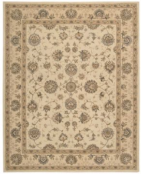 Nourison HERITAGE HALL Beige Rectangle 10x14 ft Wool Carpet 98744