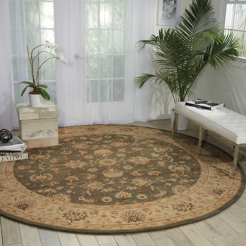 Nourison HERITAGE HALL Grey Round 90 X 90 Area Rug 99446313003 805-98765 Image 1