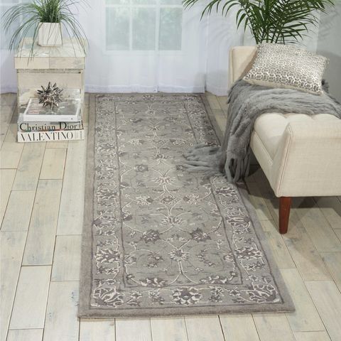 Nourison HERITAGE HALL Grey Runner 26 X 80 Area Rug 99446271846 805-98780 Image 1