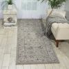 Nourison HERITAGE HALL Grey Runner 26 X 80 Area Rug 99446271846 805-98780 Thumb 1