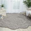 Nourison HERITAGE HALL Grey Round 90 X 90 Area Rug 99446271969 805-98787 Thumb 1