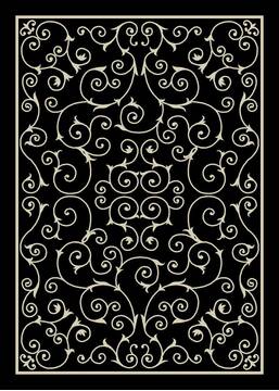 Nourison Home & Garden Black 10'0" X 13'0" Area Rug  805-98805