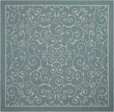 Nourison Home & Garden Blue Square 6'6" X 6'6" Area Rug  805-98814