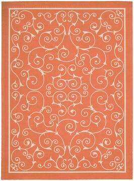 Nourison Home & Garden Orange 5'3" X 7'5" Area Rug  805-98819