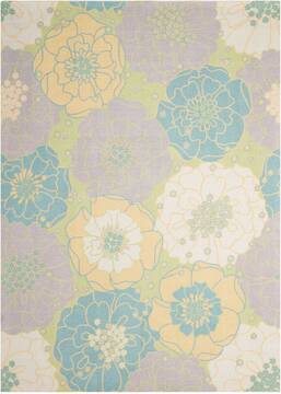 Nourison Home & Garden Multicolor Rectangle 5x7 ft Polyester Carpet 98829