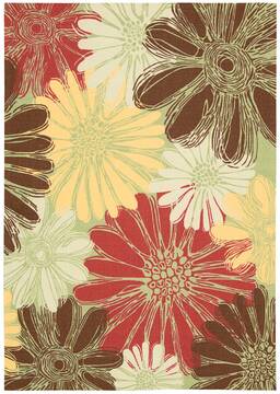 Nourison Home & Garden Multicolor Rectangle 10x13 ft Polyester Carpet 98854