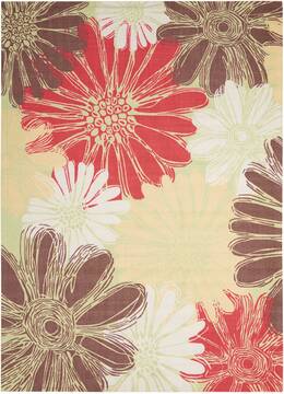 Nourison Home & Garden Multicolor Rectangle 5x7 ft Polyester Carpet 98855