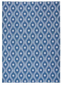 Nourison Home & Garden Blue Rectangle 10x13 ft Polyester Carpet 98860