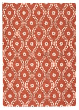 Nourison Home & Garden Red Rectangle 10x13 ft Polyester Carpet 98864