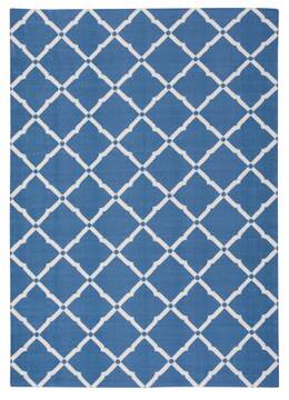 Nourison Home & Garden Blue Rectangle 4x6 ft Polyester Carpet 98909