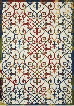 Nourison Home & Garden Multicolor Rectangle 5x7 ft Polyester Carpet 98926