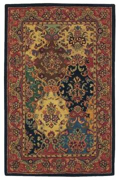 Nourison India House Multicolor Rectangle 4x6 ft Wool Carpet 98994