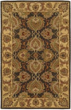 Nourison INDIA HOUSE Green Rectangle 5x8 ft Wool Carpet 99014