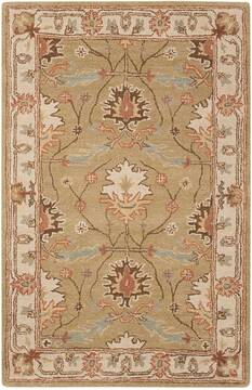Nourison India House Green Rectangle 2x4 ft Wool Carpet 99059