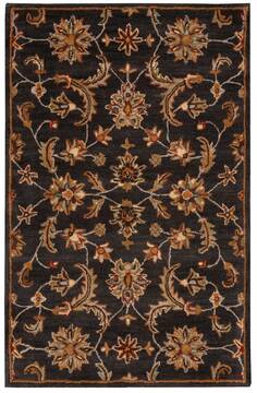 Nourison India House Grey Rectangle 5x8 ft Wool Carpet 99071