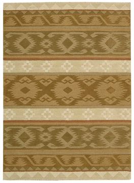 Nourison INDIA HOUSE Beige Rectangle 5x8 ft Wool Carpet 99096