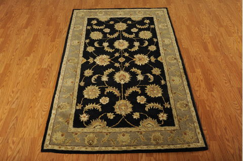 Nourison INDIA HOUSE Black 36 X 56 Area Rug 99446232045 805-99140 Image 1