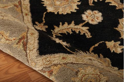 Nourison INDIA HOUSE Black 36 X 56 Area Rug 99446232045 805-99140 Image 5