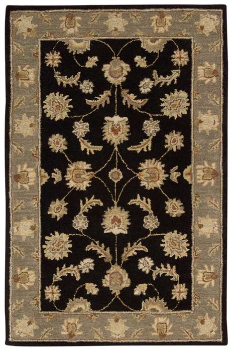 Nourison INDIA HOUSE Black 36 X 56 Area Rug 99446232045 805-99140 Image 0