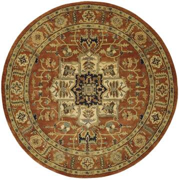 Nourison Jaipur Red Round 6'0" X 6'0" Area Rug  805-99290