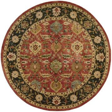 Nourison Jaipur Red Round 8'0" X 8'0" Area Rug  805-99308