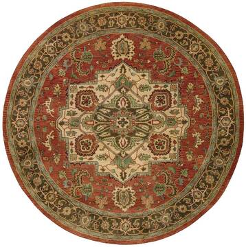 Nourison Jaipur Red Round 8'0" X 8'0" Area Rug  805-99316