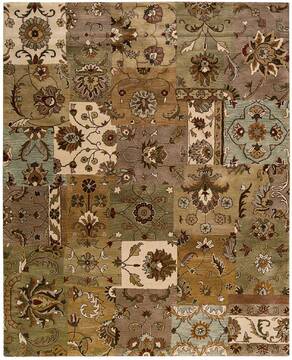 Nourison Jaipur Multicolor Rectangle 8x10 ft Wool Carpet 99323