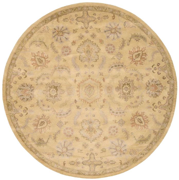 Nourison JAIPUR Yellow Round 80 X 80 Area Rug 99446192714 805-99451 Image 0