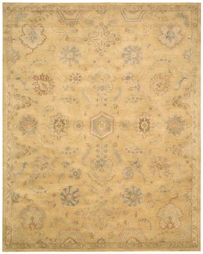 Nourison JAIPUR Yellow Rectangle 10x13 ft Wool Carpet 99453