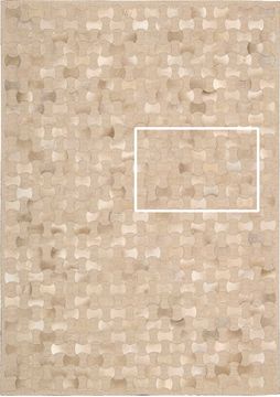 Joseph Abboud JOAB2 CHICAGO Beige Rectangle 5x7 ft leather Carpet 99471