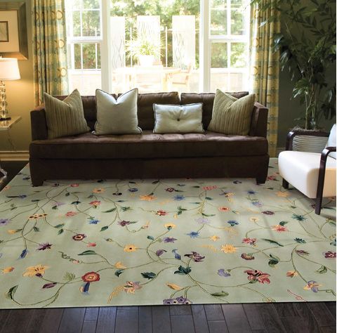Nourison JULIAN Green Round 80 X 80 Area Rug 99446852557 805-99584 Image 1