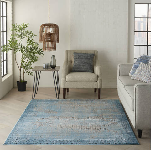 Nourison Karma Blue 53 X 74 Area Rug 805-99621 Image 3