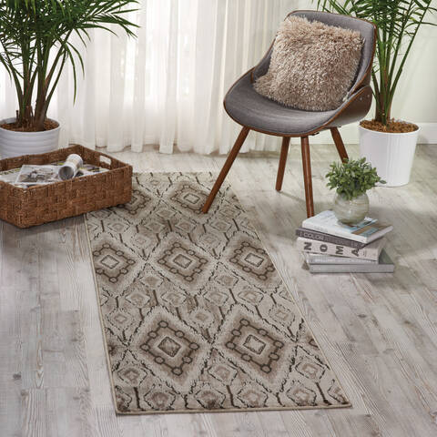 Nourison Karma Beige Runner 22 X 76 Area Rug 805-99634 Image 4