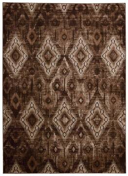 Nourison Karma Brown Rectangle 4x6 ft Polypropylene Carpet 99640