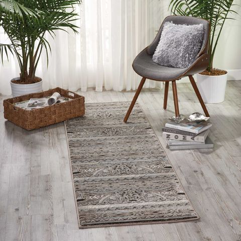 Nourison KARMA Grey Runner 22 X 76 Area Rug 99446269188 805-99649 Image 1